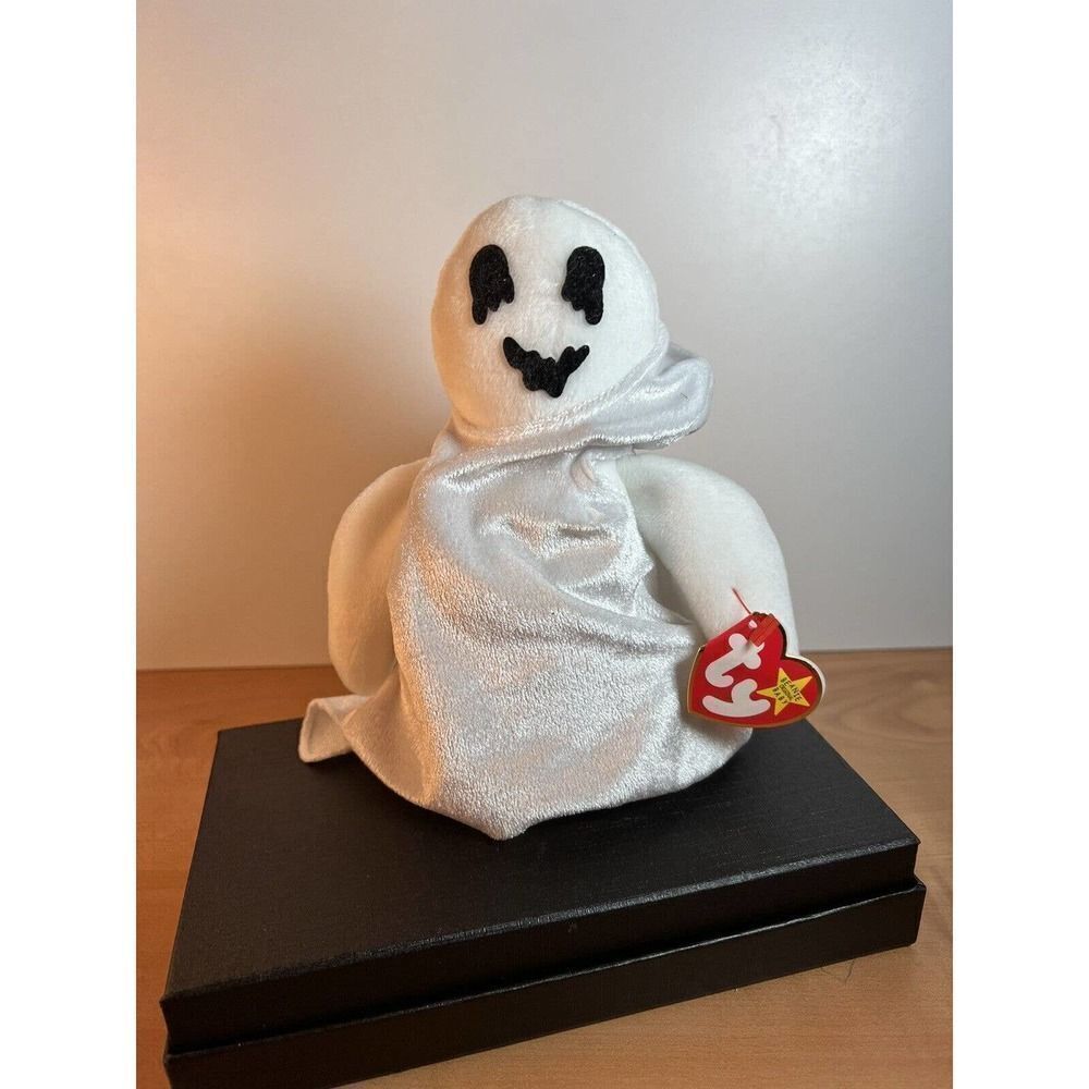 Ty Beanie Babies SHEETS the Ghost 7" 1999 Halloween plush beanbag w/tag